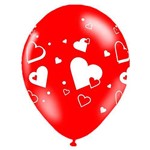 Balão de Látex Corações 10” com 25 Unidades Balloontech