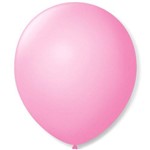 Balão de Látex Liso Rosa Baby 9 Polegadas com 50 Un.