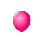 Balão de Látex Liso Rosa Shock 9 Polegadas com 50 Un.