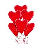 Balão de Látex Nº 6 Coração Vermelho 15cm C/ 30 Unidades