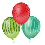Balão Látex Bexiga Fruta Melancia N 10- 25 Unidades