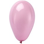 Balão Liso Pera Nº 07 Rosa com 50 Unidades - Regina Festas