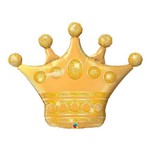 Balão Metalizado 41 Polegadas - Coroa Dourada - Qualatex