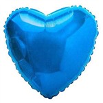 Balão Metalizado Coração 4 Polegadas - 10 Cm Azul Escuro