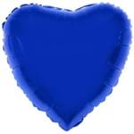 Balão Metalizado Coração 52x46cm Azul Escuro Funny Fashion