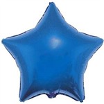 Balão Metalizado Estrela 9 Polegadas - 23 Cm Azul Escuro