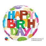 Balão Metalizado Redondo 18 Polegadas - Feliz Aniversário! é o Seu Dia! - Qualatex