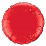 Balão Metalizado Redondo 9 Polegadas - 23 Cm Vermelho