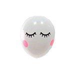 Balão N10 Olhinhos Branco Fantasia 25 Unidades Pic Pic