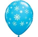 Balão Pic Pic N.10 Flocos de Neve Azul Claro - 25 Unidades