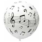 Balão São Roque N.9 Branco Notas Musicais