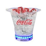 Balde de Gelo com LED Transparente Acrílico PS 5L Coca-Cola