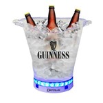 Balde de Gelo com LED Transparente Acrílico PS 5L Guinness