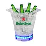 Balde de Gelo com LED Transparente Acrílico PS 5L Heineken