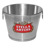 Balde Gelo Alumínio Polido Personalizado Stella Artois Master Chopp