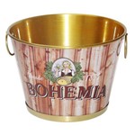Balde Gelo Personalizado Colorido Dourado Bohemia Master Chopp