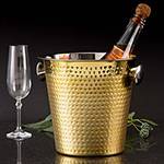 Balde para Champagne/Vinho 4,5L 22cm Gold em Aço Inox - La Cuisine