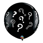 Balões Látex Preto Ônix 3 Pés - Chá Revelação - Unitário - Qualatex