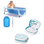 Banheira para Bebe Menino e Kit de Higiene Multikids
