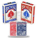 2 Baralhos Bicycle Standard + 2 Baralhos Tally-Ho Standard - 4 Packs Azul e Vermelho
