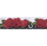 Barra Adesiva Litoarte BDA-IV-615 Rosas Vermelhas 43,6x4cm