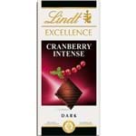 Barra de Chocolate Suíço Excellence Cranberry Intense Lindt 100g