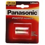 Bateria Panasonic Photo Power CR123A Lithium 3V com 1 Unidade