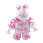 Bebê a Bordo Urso de Pélucia Rosa - Zip Toys