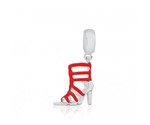 Berloque Sapato Gladiadora Vermelha em Prata 950