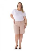 Bermuda Feminina Jeans Alfaiataria Plus Size