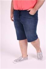 Bermuda Jeans com Cordão Plus Size 52