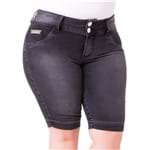 Bermuda Jeans Feminina Casual com Elastano Plus Size Confidencial Extra
