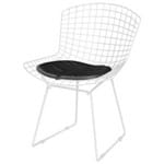 Bertoia Cadeira C/ Almofada Branco/preto