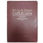 Bíblia de Estudo Grande Explicada C/ Harpa e Dicionário - Vinho