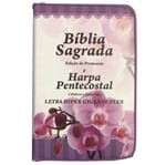 Bíblia e Harpa Pentecostal Letra HiperGigante Plus Lilás (Linha Gold)