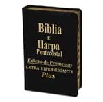 Bíblia e Harpa Pentecostal Letra HiperGigante Plus Preta Luxo