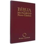 Bíblia e Hinário Novo Cântico Capa Dura Vinho