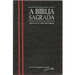 Bíblia Grande Acf (referências e Mini Concordância) - Preta com Listras Vermelhas