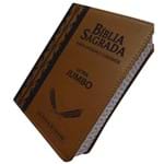 Bíblia Letra Jumbo com Harpa Avivada e Corinhos Marrom