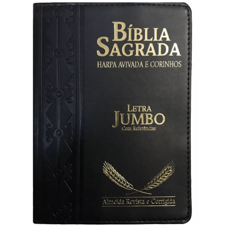 Bíblia Letra Jumbo com Harpa Avivada e Corinhos Preta