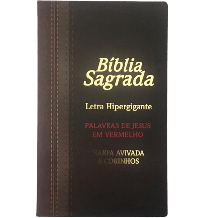 Bíblia RC com Harpa Preta Letra Hipergigante com Caneta
