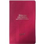 Bíblia Sagrada Slim RC Harpa Avivada Pink Borda Florida