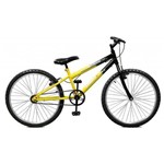 Bicicleta 24 Freios V-brake Ciclone - Master Bike - Amarelo com Preto