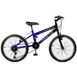Bicicleta Aro 20 Ciclone 7 Marchas - Master Bike - Azul com Preto