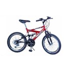 Bicicleta Aro 20 Dalannio Bike M Full Susp Max 220 18v Vermelho com Preto