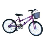 Bicicleta Aro 20 Fem Onix Mtb Convencional Viol/pink