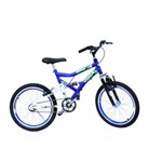 Bicicleta Aro 20 Onix Dupla Susp Azul