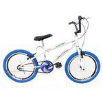 Bicicleta Aro 20 Tipo Cross Free Style Bmx Branca/azul - Ello Bike