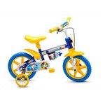 Bicicleta Aro 12 Dalannio Bike M Shark Azul com Ac Amarelo