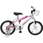 Bicicleta Aro 16 Free Girl Rosa com Branco Feminina - Master Bike